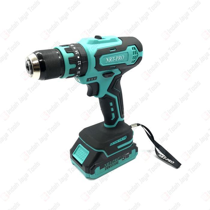 Nrt-Pro Dc-340 Set 26 Pcs Cordless Impact Drill 20 V Bor Baterai Beton Original Dan Terpercaya