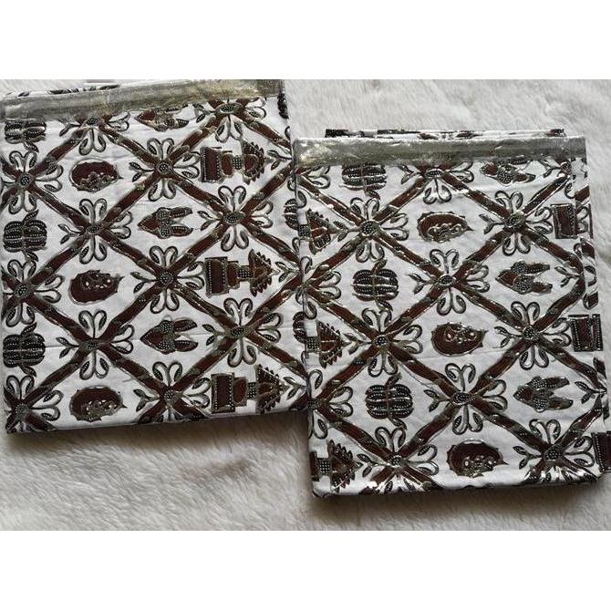 Jarik Prada Tulis Sidomukti Putih Khas Jogja Perlengkapan Pengantin