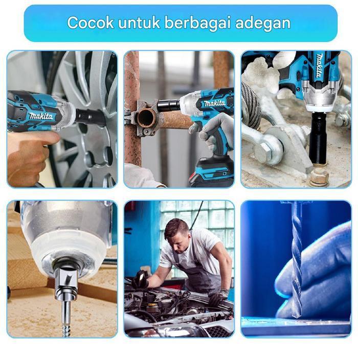 Makita 1090V Impact Wrench Mesin Bor Cordless Pembuka Baut Baterai Original Dan Terpercaya