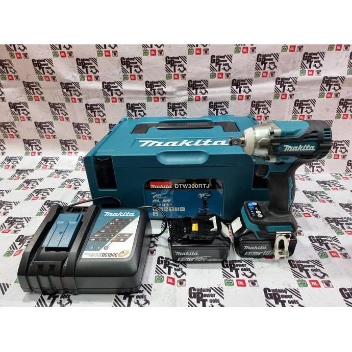 Mesin Impact Wrench Baterai Cordless 18V Brushless Makita DTW 300 RTJ