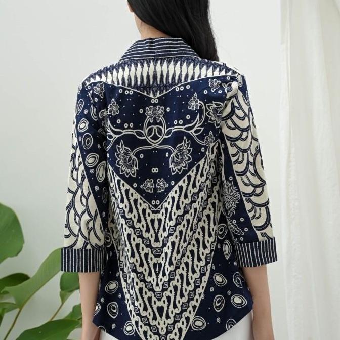 Pikoi_id | Atasan Batik Wanita Modern Baju Batik Kantor Baju Kerja Batik Murah Model 3913 Bahan Katu