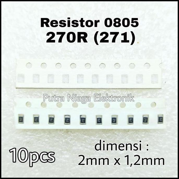 Update (10pcs) Resistor SMD 0805 270R Tahanan 270ohm 270 ohm Marking: 271 putran1a