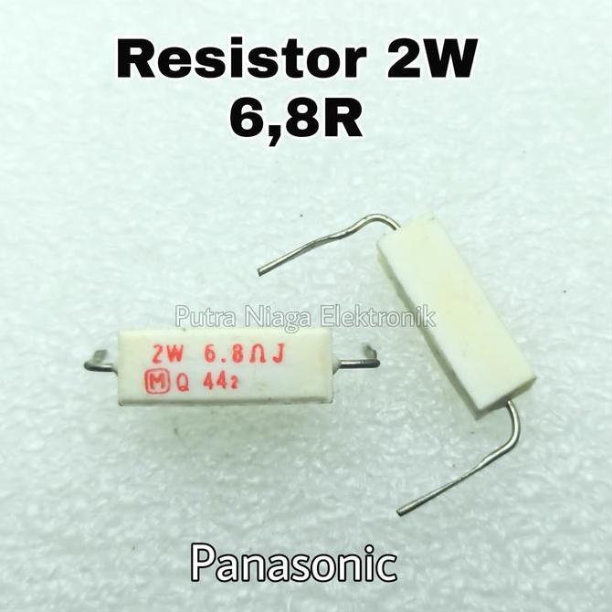 Terbaru (1) Resistor 6,8R 2W Panasonic 6,8ohm 2watt / 6,8 ohm 2Watt putran1a Juara