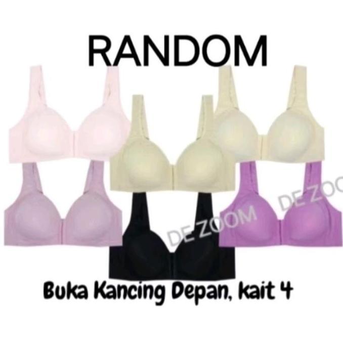 Murah Tally 519 Bra Buka Kait Depan Cup C=cup Besar Tanpa Kawat Non COD