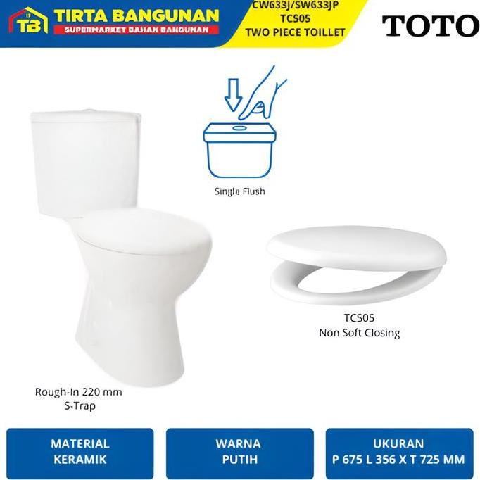 TOTO CW633J Closet WC Duduk Single Flush Putih