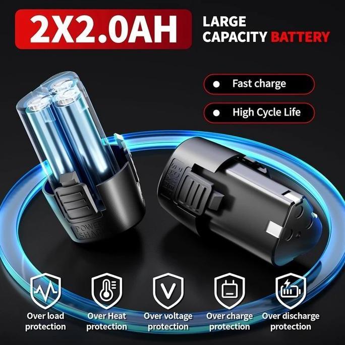 Grosir Reaim Kunci Rachet Listrik 12V 3/8" Cordless Electric Ratchet Wrench Set Torsi Kuat, Ringan &