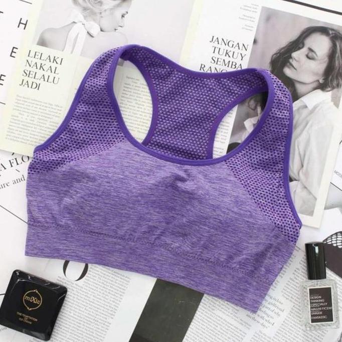 Murah Bra bh jumbo Wanita Mulus  Push Up Bra Yoga Tanpa Lengan Anti Guncangan Pakaian Dalam Modis 62