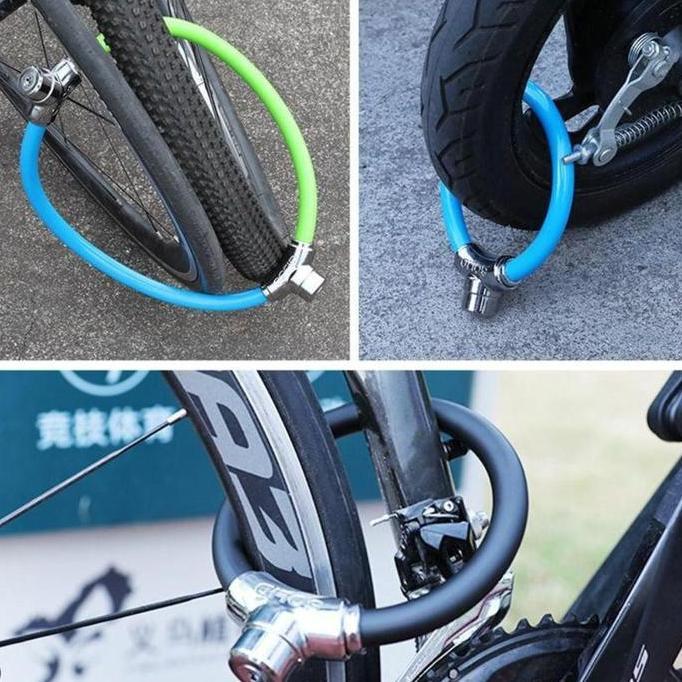 Kunci Cincin Sepeda Anti Maling Kunci Rantai Sepeda Tahan Air Kunci Sepeda Gunung Anti Geser Gembok 