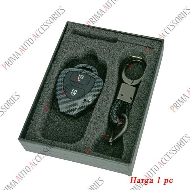 Casing Kunci Remote Mobil Toyota Carbon Fiber - INNOVA Lama 2 Tombol