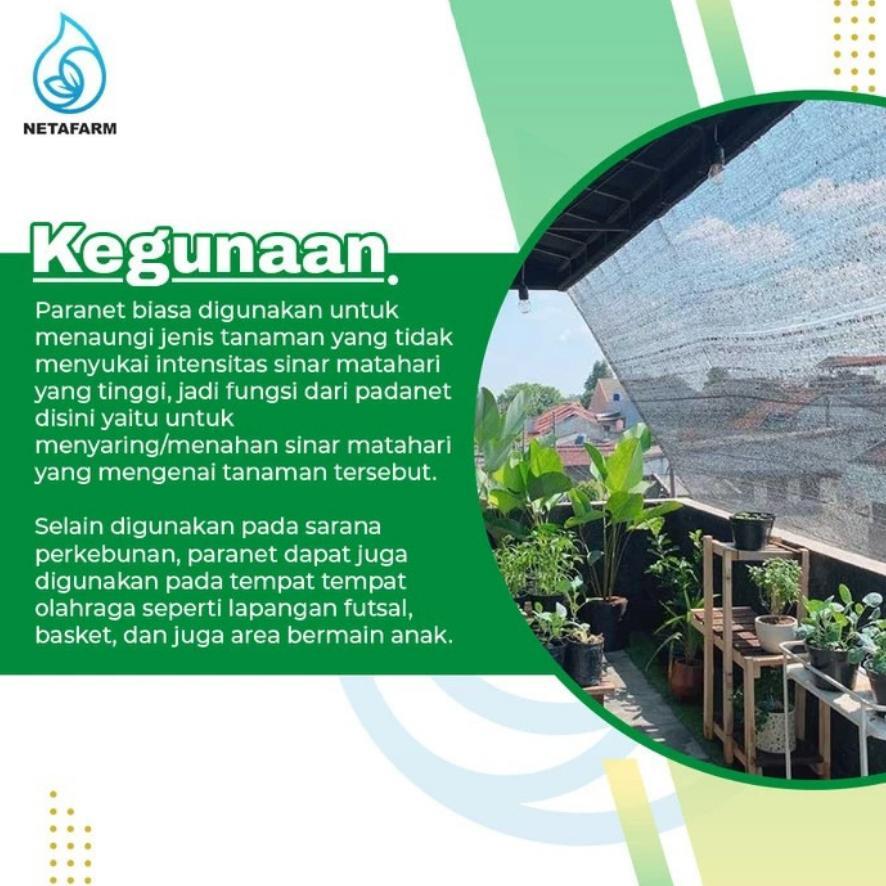 Bisa Cod Jaring Paranet 80% Lebar 3M Panjang 1M - Eceran ( Walet ) ><