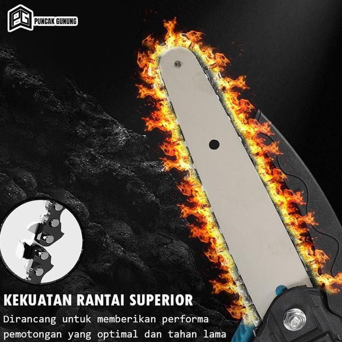 Promo G10E1 Chainsaw Mesin Gergaji Mini Serbaguna Pemotong Kayu Gergaji Listrik 1 Baterai