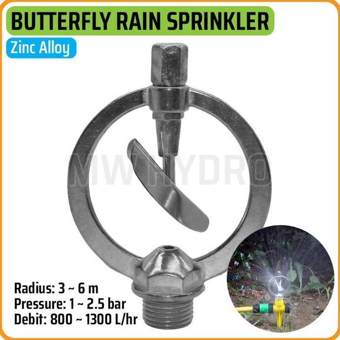 SPRINKLER TAMAN MODEL KUPU-KUPU - BUTTERFLY RAIN SPRINKLER ZINC ALLOY