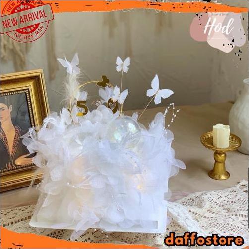 Premium Flower Cake Side / Pinggiran Pelek Kue Bentuk Bunga Renda Bahan Kain Bening Colorful Pastel 