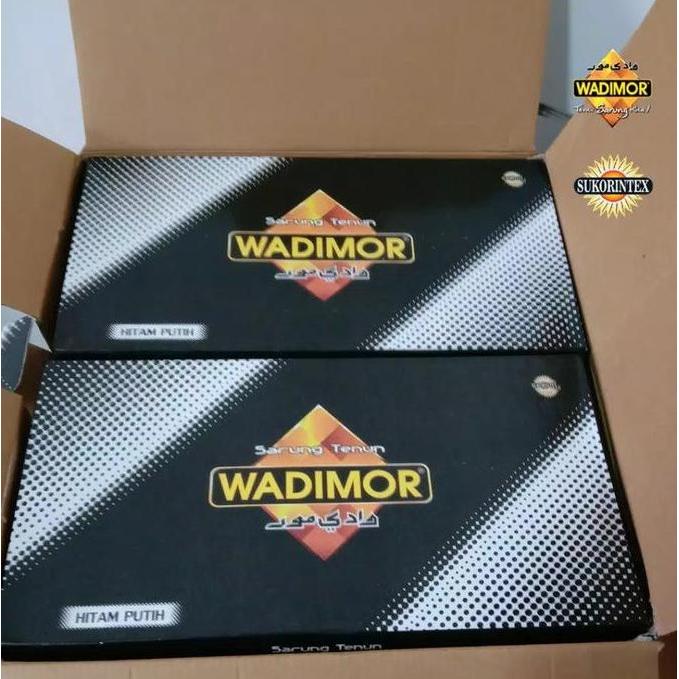 Terjangkau Wadimor Sarung Tenun Motif Hitam Putih Kain Sarung Wadimor Original