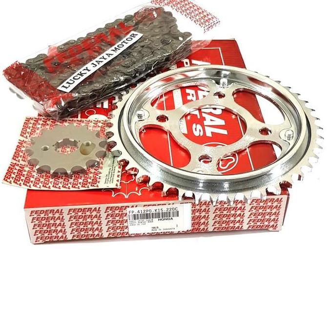 Gearset Girset Chainkit Gear Gir Set Rantai Cb150R Cb 150R Lama Old Federal Kualitas Terbaik Harga T