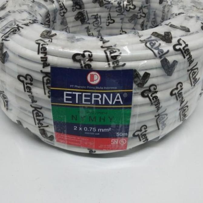 Kabel Listrik Eterna 2X0.75 Serabut 50 Meter Kabel Listrik Nymhy Eterna 1 Roll