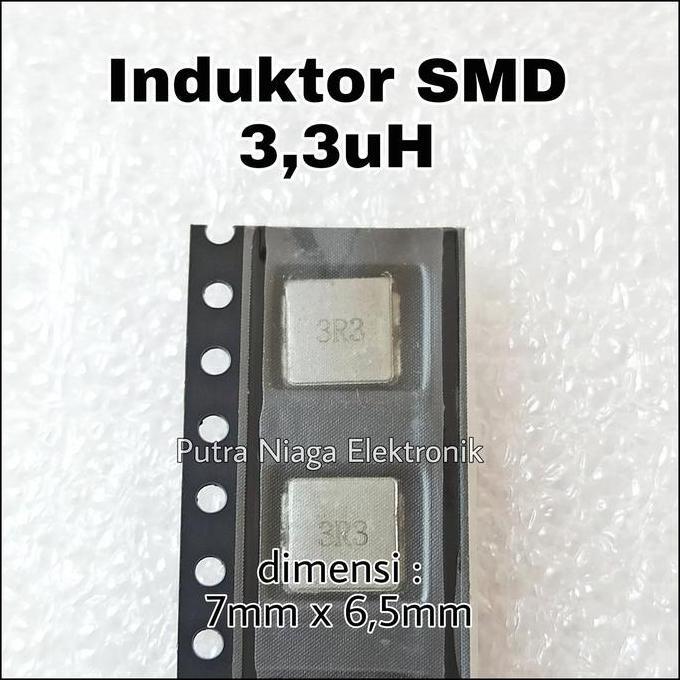 (1) Induktor SMD 3,3uH Inductor Power 3.3uH 7mm x 6,5mm marking : 3R3 putran1a Ayo Order