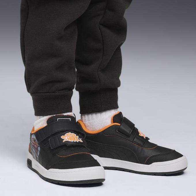 Puma Sepatu Sneaker Puma X Hot Wheels Monster Trucks Multiflex 2 Anak-Anak Uniseks Black-Orange