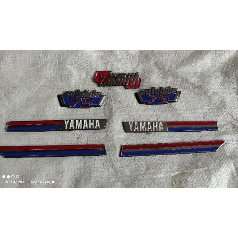 emblem bodi yamaha v75 logo lis body yamaha  v75 set
