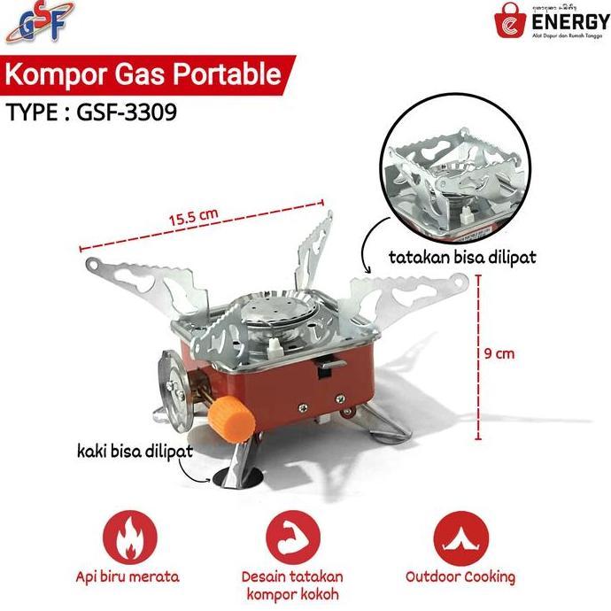 Kompor Portable Mini Kotak Camping Kompor Gas Portable Mini Camping