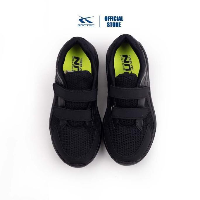 Spotec Kids Calvin Velcro Jr Sepatu Sneakers Anak - Hitam Hitam