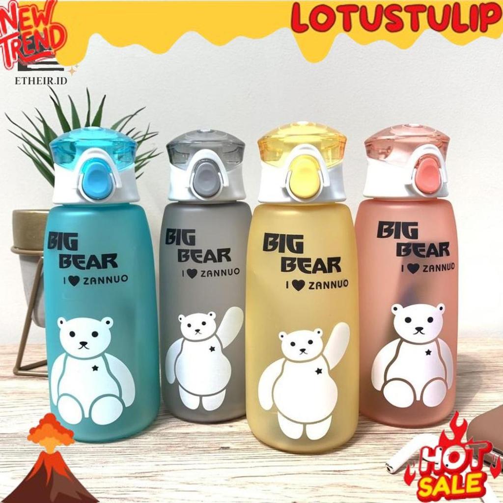 Top Seller Either.Id Botol Minum Anak Dewasa Unik Lucu Transparan Motif Aesthetic Plastik Premium 43
