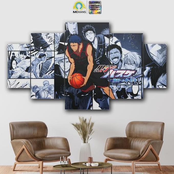MEKANS 1 SET  Pajangan Hiasan dinding KUROKO NO BASKET DAIKI AOMINE 5pcs  Poster Kayu Wall Decor