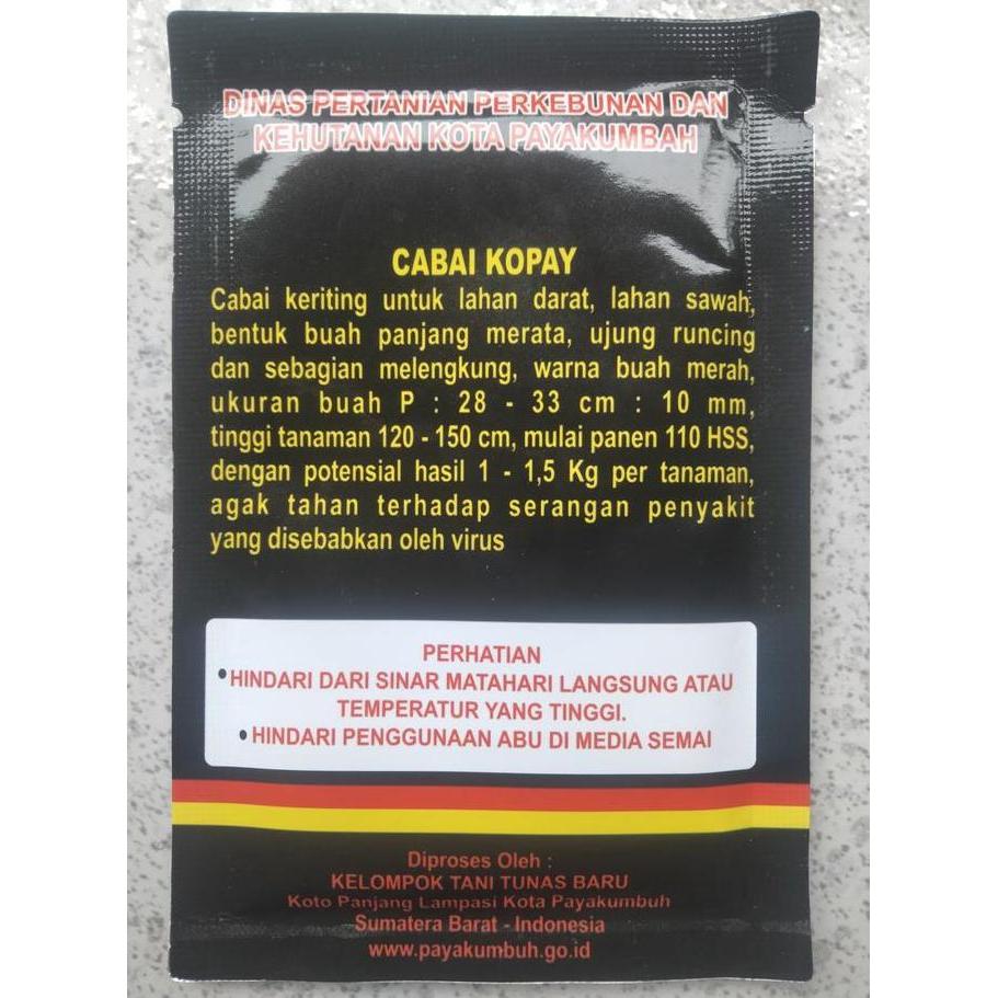 Benih Cabe Merah Keriting KOPAY 10 Gram - CMK KOPAY - Bibit Cabai Cabe KOPAY kopai copay copai