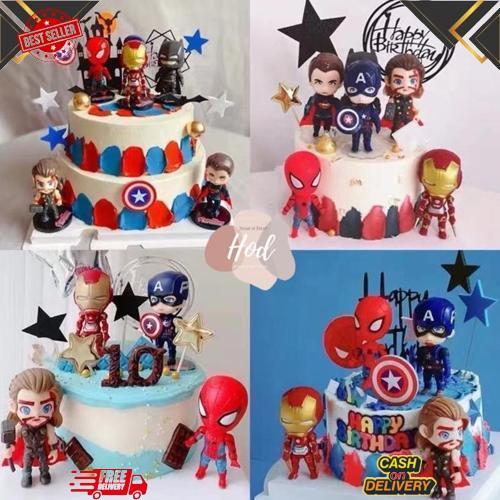 Harga Grosir Topper Superhero Avengers Dc Marvell Set Hiasan Kue Super Hero Ironman Superman Batman 