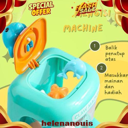 New Produk Mainan Game Capit Claw Machine Mini/Mainan Edukasi Anak Mesin Capit Mini Pakai Batrei Ada