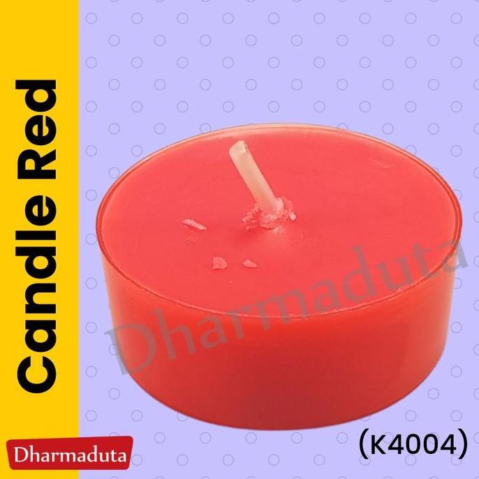 Lilin Kamadhatu,Tealight Candle Red Altar Sembahyang Buddha 28pcs/box
