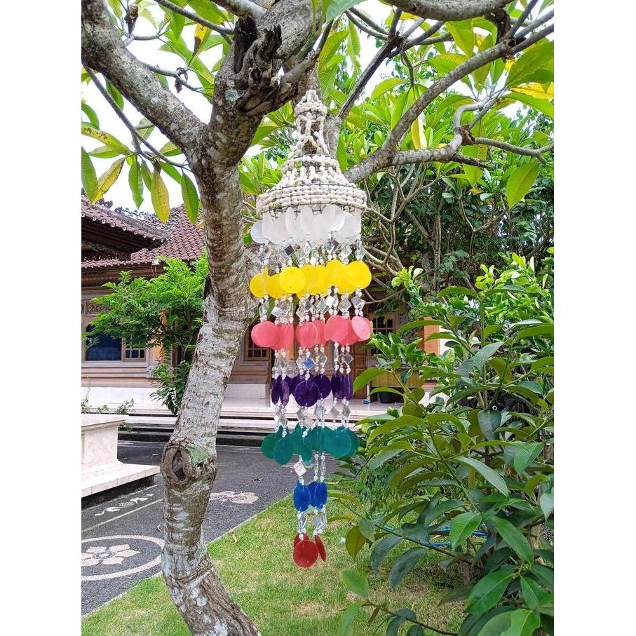 Lonceng Kerang Simping Lonceng Angin Wind Chimes Unik Elegant Dekorasi Souvenir Khas Bali