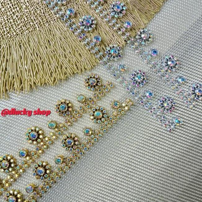 Cangkang Permata Payet Renteng Aplikasi Diamond Per 50 Cm