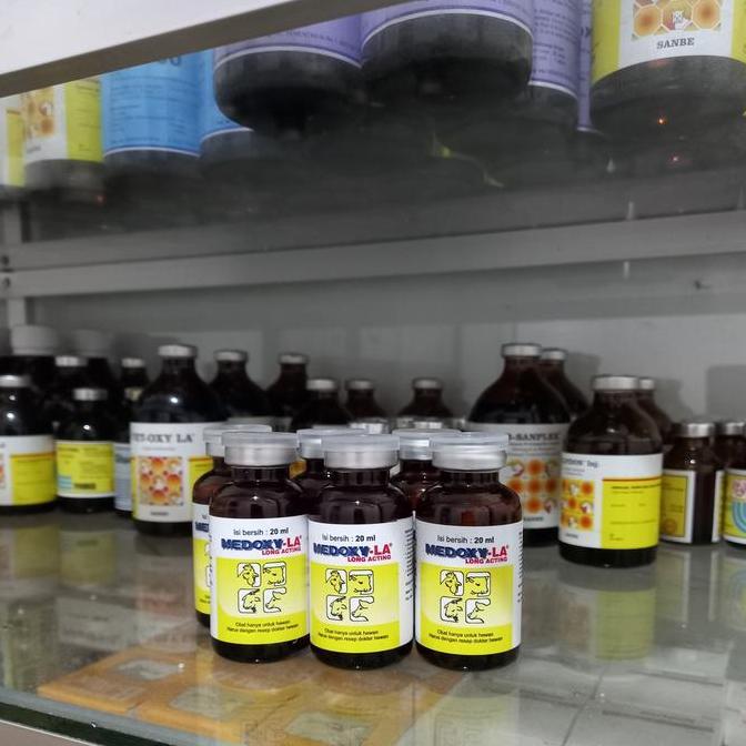 Medoxy-LA 20ml obat injeksi flu untuk hewan mamalia & unggas