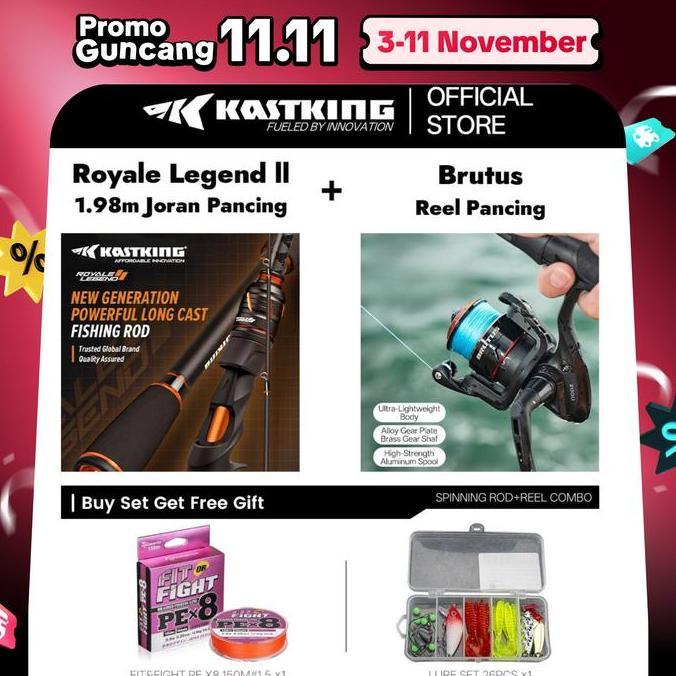 [OFFICIAL] KASTKING Joran Pancing 1 SET=Royale Legend ll 1.98M Joran Pancing + Brutus 2000-5000 Reel