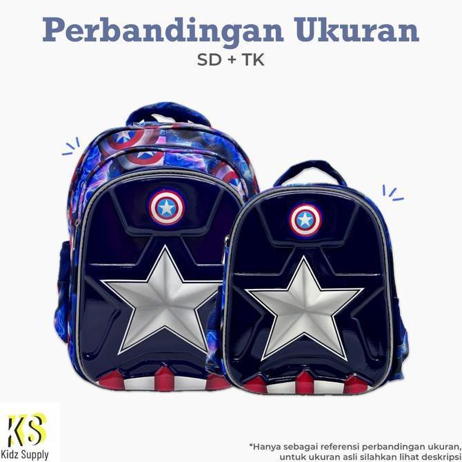 Tas Ransel Sd Tk Anak Laki Laki Timbul Gambar Spiderman Batman Ironman