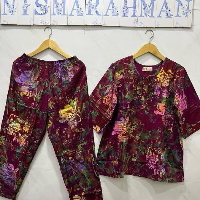Promo CP Batik SUNAN ORI ( IND ) - Ukuran Dewasa - Tangan 3/4 ,  Celana panjang Diskon