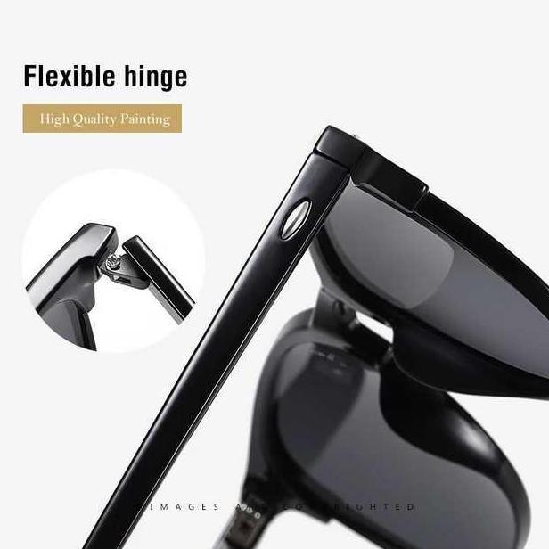 Kacamata Frame pria Polarized Sunglasses hitam UV400 - 3323