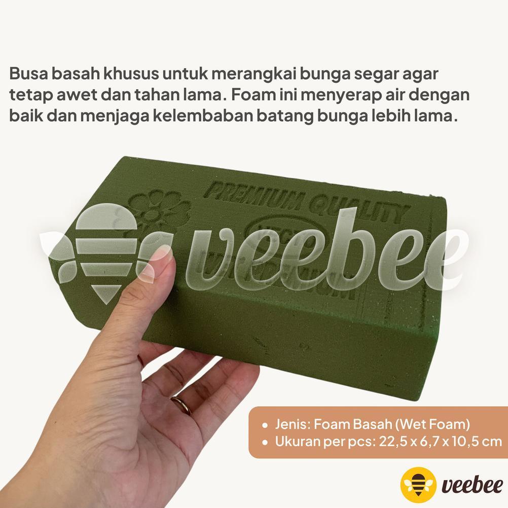 Grosir Busa Bunga Basah Isi 20/ Busa Bunga Oasis Wet/ Busa Bunga Hidup/ Gabus