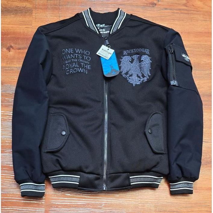 Kicksoogar Jaket Varsity Bomber Royal Hitam Jaket Pria Wanita Terlaris Best Quality 100% Original