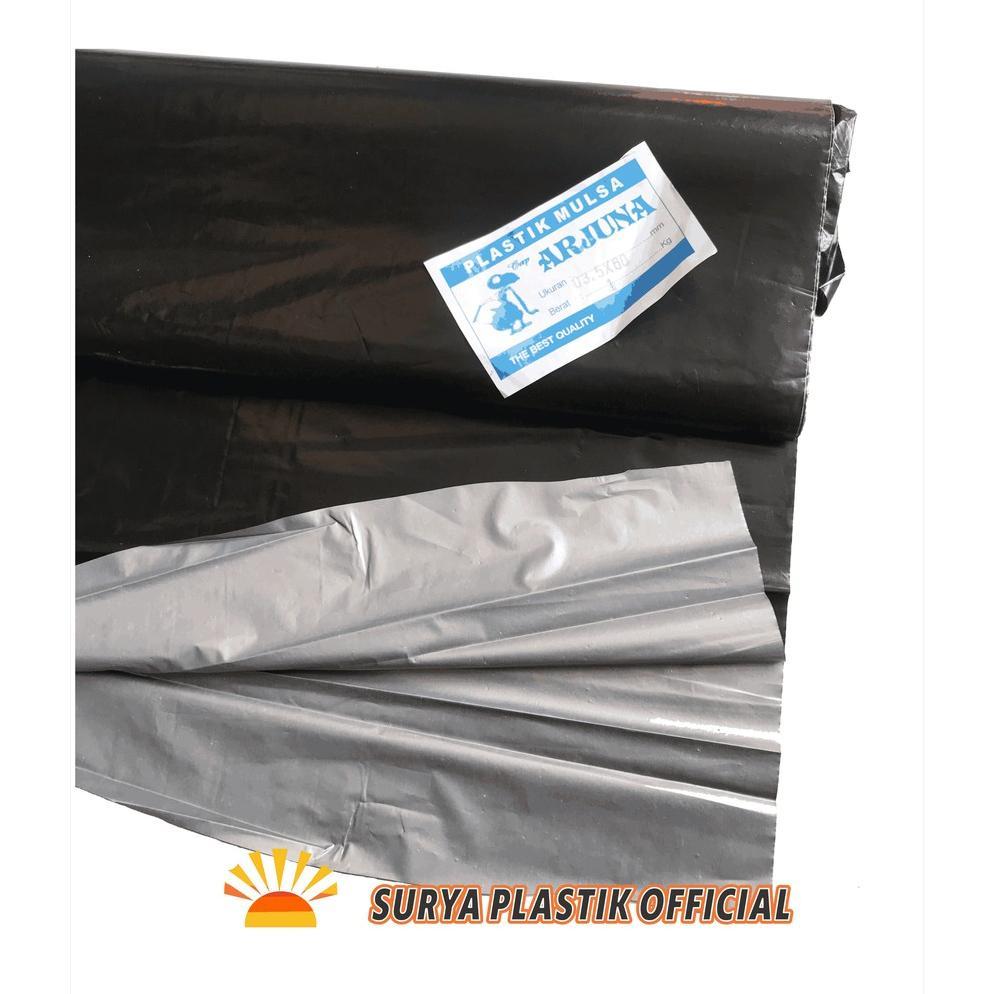 Grosir Plastik Mulsa Hitam Perak 03,5X80 Kemasan 1Kg