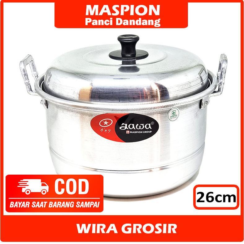 Bisa Cod Maspion Panci Steamer 2Kg Nasi + Tutup Aluminium 26Cm | Kukusan Dandang Kukus ||