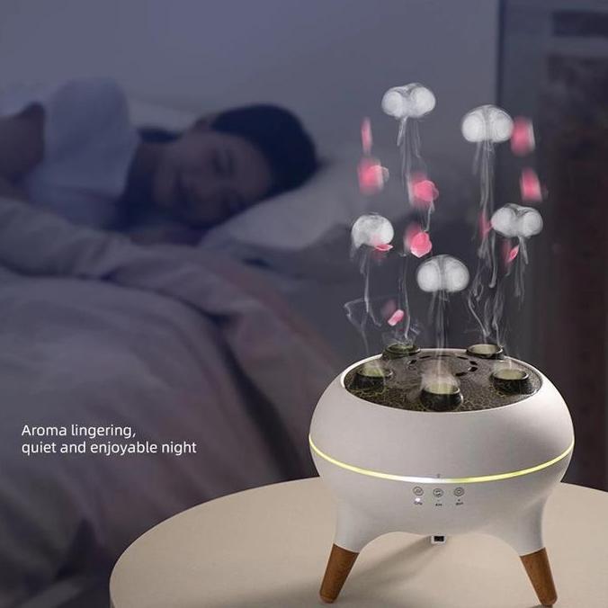 TERLARIS Humidifier sonik Jellyfish Multi-Spray Diffuser | Creative Desktop Humidifier with Colorful