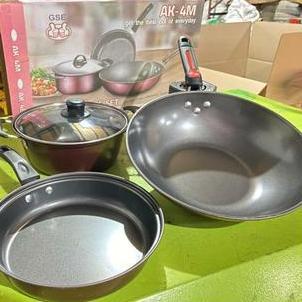 Panci Set Lengkap Anti Lengket - Panci Set Anti Lengket GSE - Panci Stainless Steel Tebal