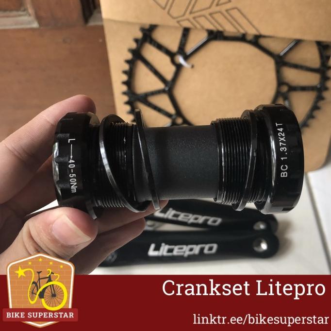 Crank Set Crankset Litepro Hollowtech HT 52T 54T 56T 58T BCD 130mm not Shimano