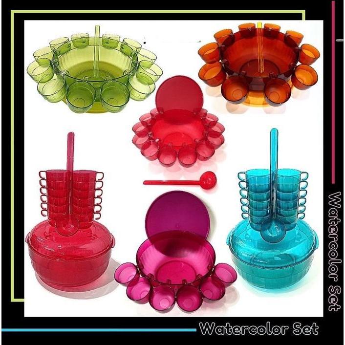 TERLARIS Tupperware Watercolor Collection set 16 pcs