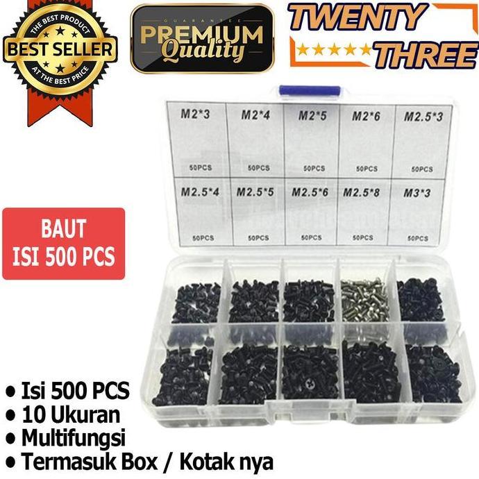 Wicokro34 - Baut Laptop Notebook 5pcs Set Sekrup Netbook Asus MSI HP PC Komputer Lengkap