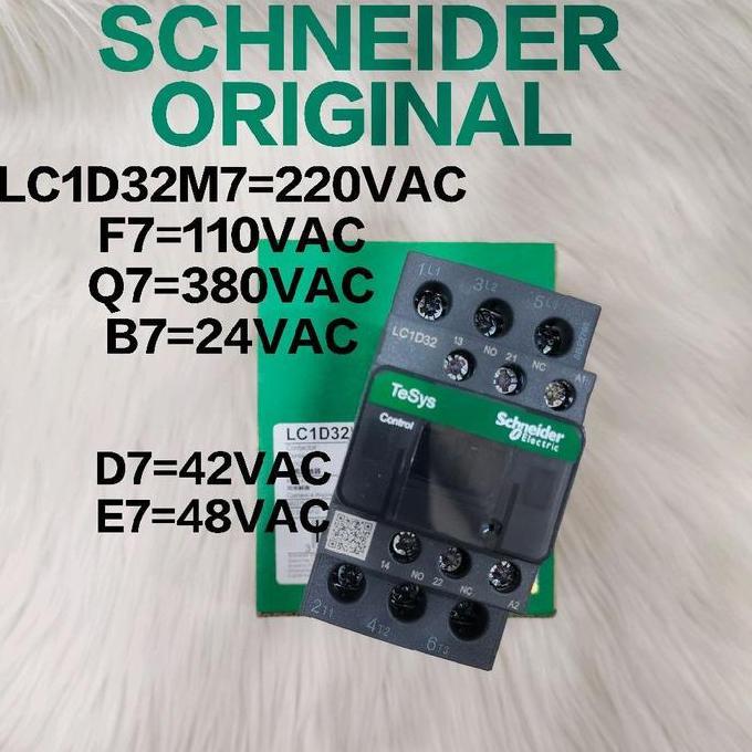 Kontaktor Schneider New Original Lc1D32B7 New Original 50A 3Phase 24Vac/Kontaktor Schneider/Kontakto