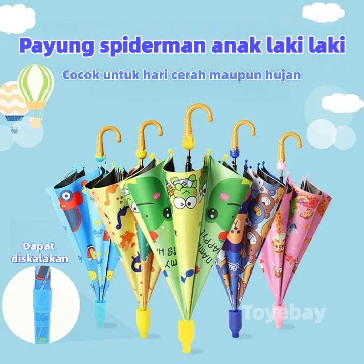 [Ready]Payung spiderman anak laki laki/payung anak karakter/payung Manusia Laba-Laba/Payung Anak Kar