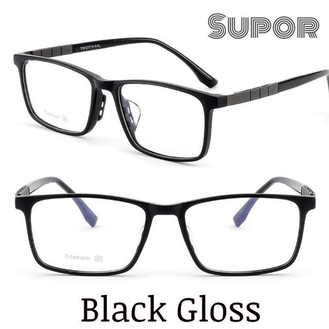 FF231 Full Frame Kacamata Pria  Titanium Sports Bold kotak kaca mata minus progresif Tebal